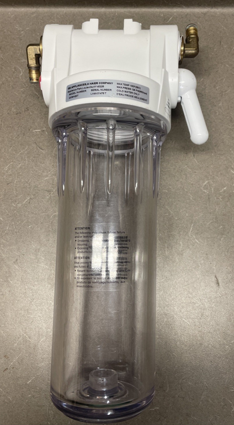 Used-GE High Flow Whole House Water Filtration. Filter Not Included