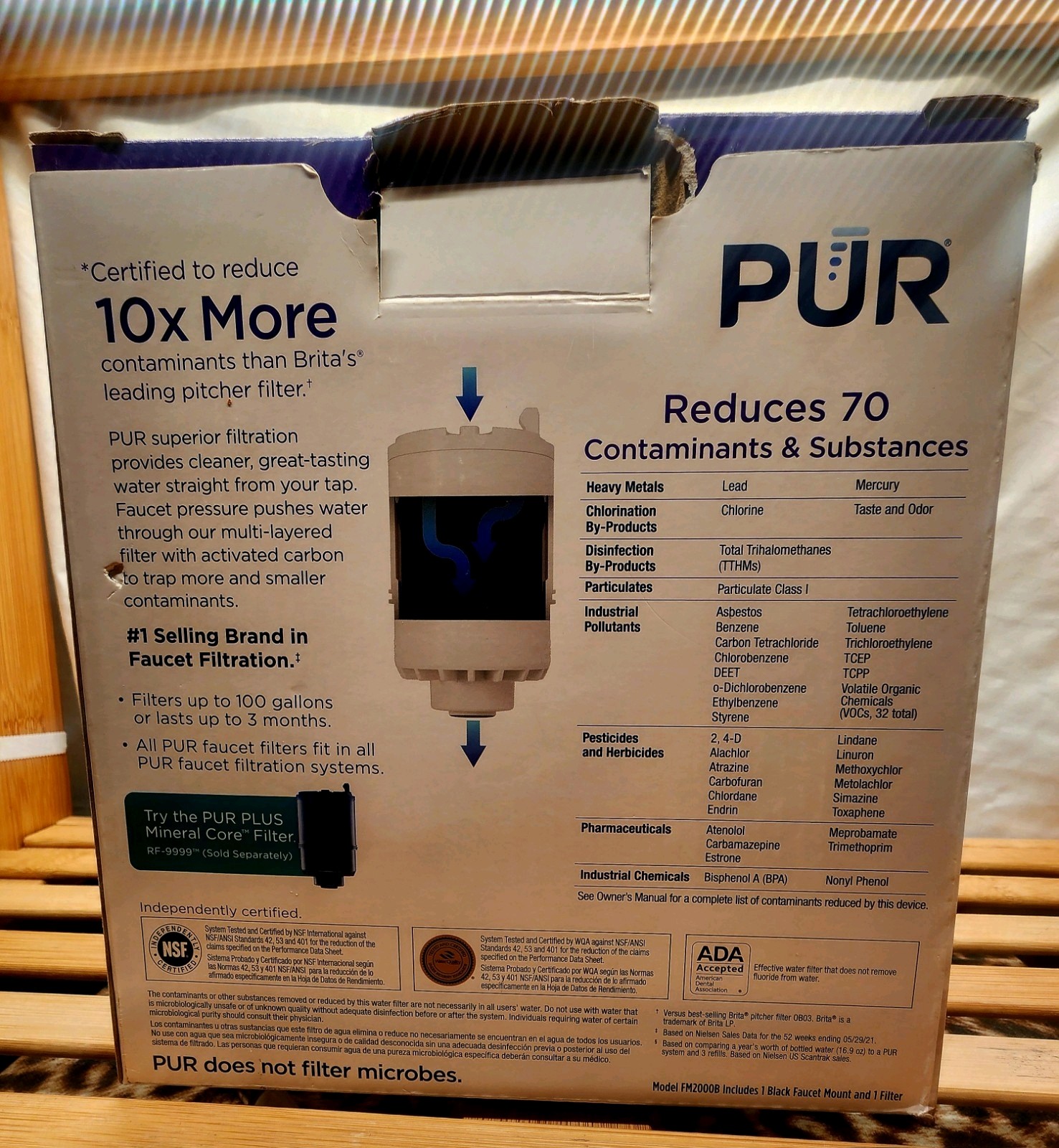 PUR FM-2000B Vertical Faucet Mount Filtration System – Black