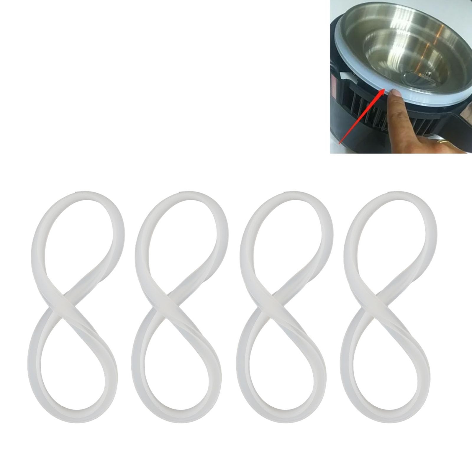 4PCS Silicone Sealing Ring for Water Distiller,Countertop Distiller Gasket,Hi…