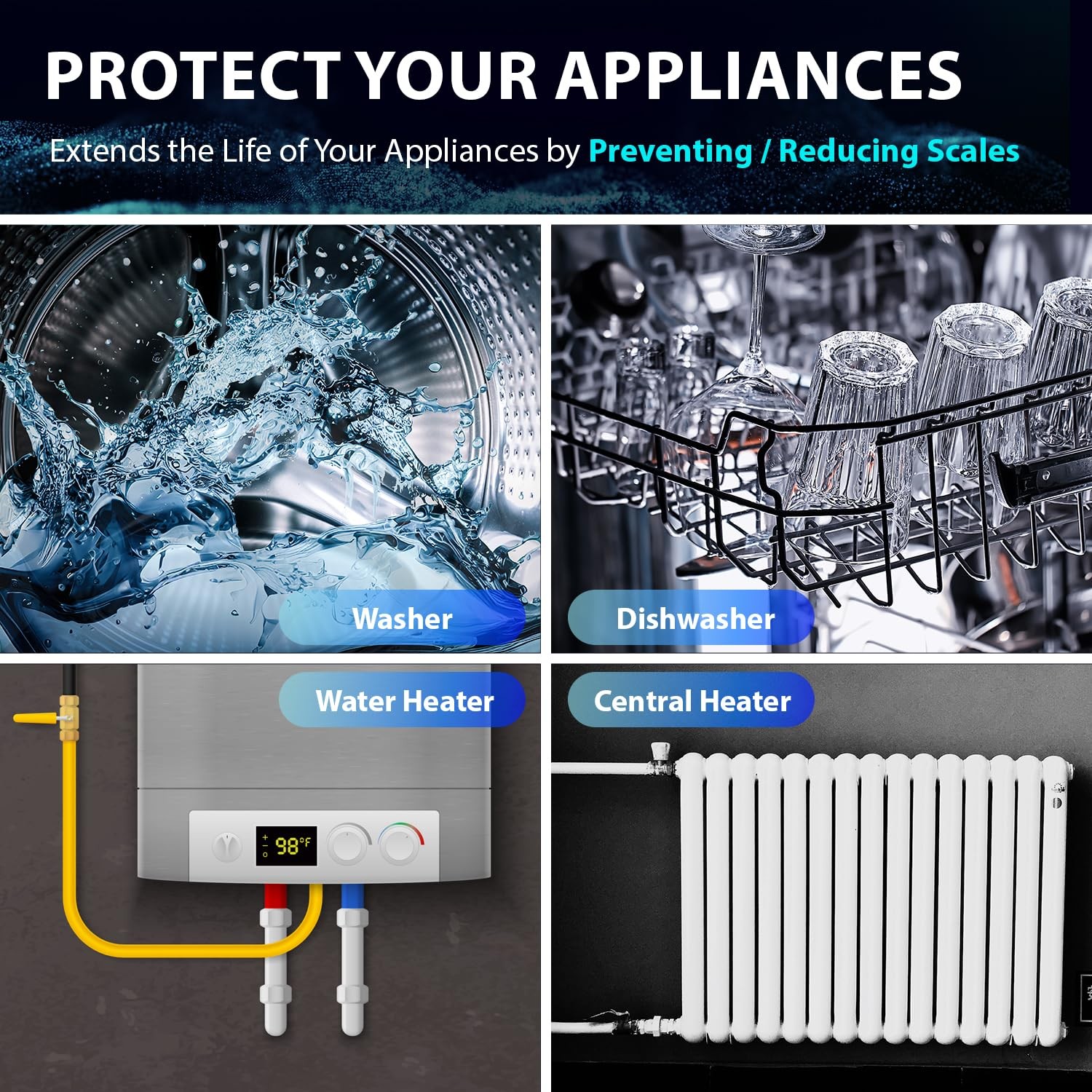 iSpring EDV2 Whole House Super Water Descaler Salt Free Alloy